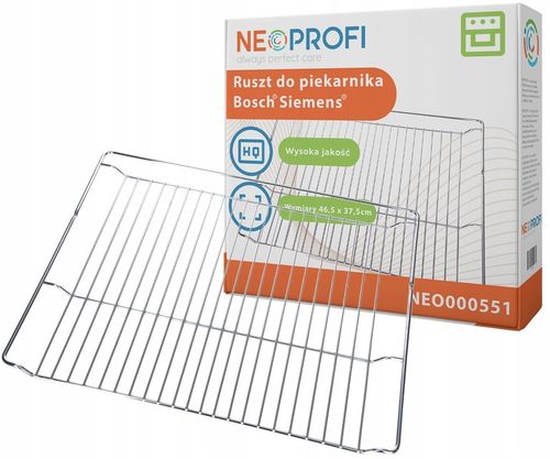 Ruszt metalowy kratka do piekarnika Bosch Siemens 46.5x37.5x2.2cm na Arena.pl