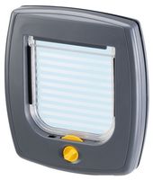 Szare drzwiczki z systemem blokowania dla kotów i małych psów - Swing 3