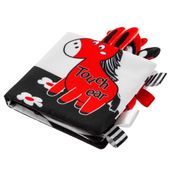 BOCIOLAND Konstrastowa miękka książeczka szeleścik grzechotka KONIK