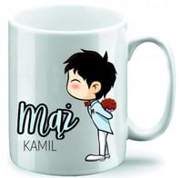 KUBEK ceramiczny Z NADRUKIEM PREZENT DLA MĘŻA KAMILA na rocznice