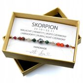 Bransoletka Znak Zodiaku SKORPION Naturalne Kamienie Zodiak