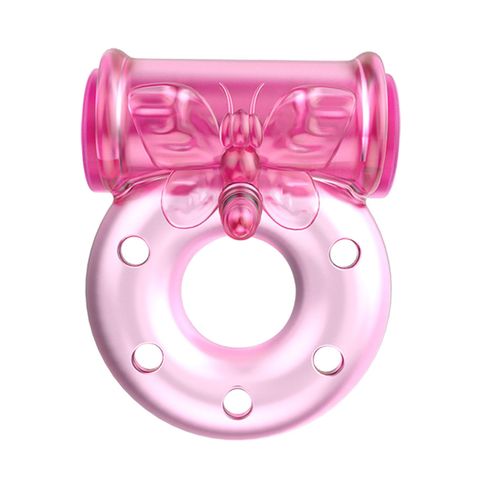 vibrating cock ring & condom set - pink na Arena.pl