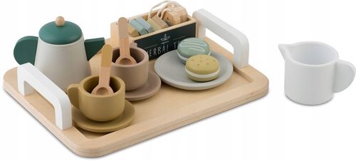 Drewniany serwis kawowy dla dzieci zestaw do kawy i herbaty zabawki Nukido na Arena.pl
