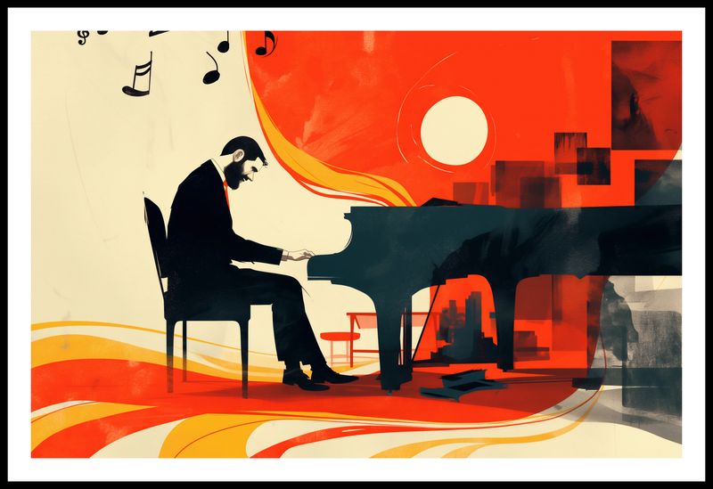 Plakat 86,4x56,8cm Pianista zdjęcie 3