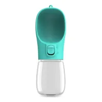Przenośna butelka na wodę dla małych i dużych psów Kot na zewnątrz Szczelne – turquoise / 300ml-PET