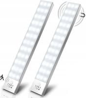 OŚWIETLENIE SZAFKI LED 2 SZTUKI BIALE ŚWIATŁO 5000K 800 mAh MICROUSB