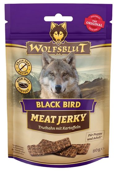Wolfsblut Dog Meat Jerky Black Bird 80g zdjęcie 1