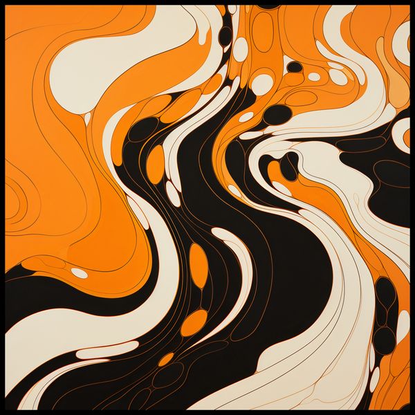 Plakat 80x80cm Tańczący Atrament zdjęcie 2