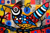 Plakat 86,4x56,8cm Ptak Na Wznak