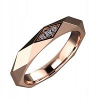 ZŁOTA OBRĄCZKA PIERŚCIONEK ŚLUBNA STAL 316L r.19