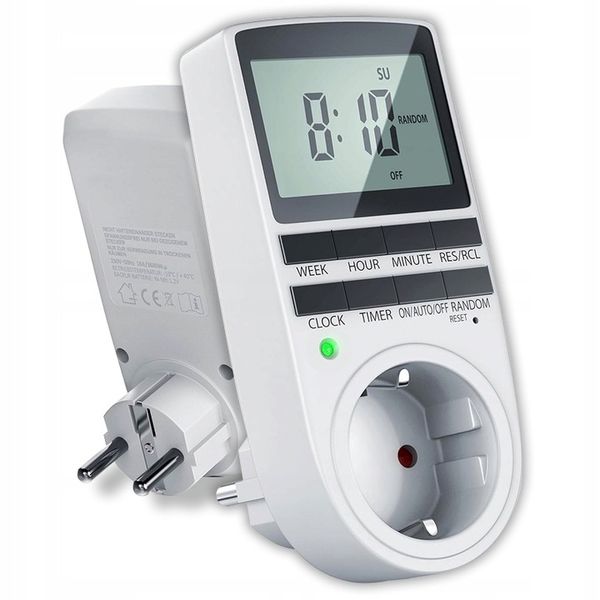 PROGRAMATOR CZASOWY TIMER WŁĄCZNIK WYŁĄCZNIK PRĄDU ENERGOOSZCZĘDNY CYFROWY zdjęcie 1