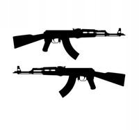 Naklejka Kałach 2X Kałasznikov AK 47 wlepka AKM Big Guns Wlepa na Truck 'a