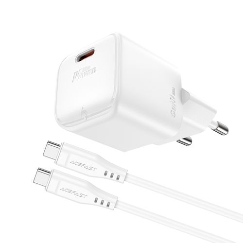 mini ładowarka sieciowa pd 30w gan + kabel usb-c biała na Arena.pl