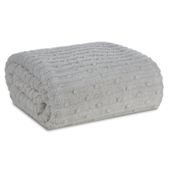 Miękki koc żakardowy KLISA 130X170 srebrny