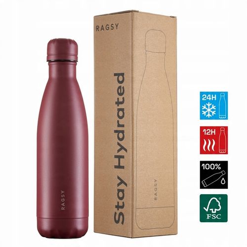Butelka Termiczna Original 500 ml BPA FREE 12/24H - Burgundy / Bordowy na Arena.pl