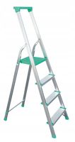 2 x DRABINA ALUMINIOWA 204CM 5 STOPNI+PODEST DRABEX