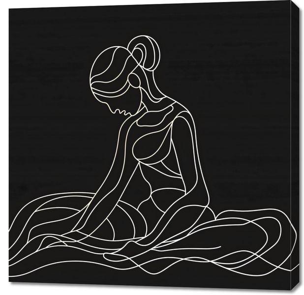 Obraz 90x90cm Pozycja Siedząca zdjęcie 1