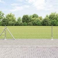 Słupek ogrodzeniowy. Srebrny 50 x 0,4 m (siatka 50 mm) Stal