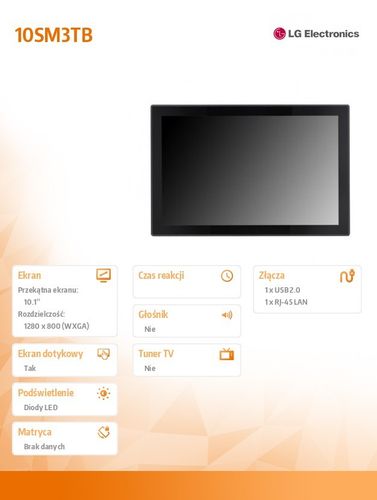 LG Electronics 10.1'' 10SM3TB 400cd/m2 16/7 ADS na Arena.pl