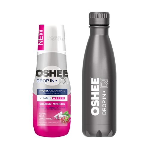 Hydrokoncentrat OSHEE DROP IN Witaminy i Minerały + Bidon termiczny SILVER na Arena.pl