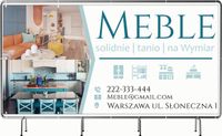 BANER REKLAMOWY 130x80cm projekt w cenie oczkowany MEBLE NA WYMIAR TANIO