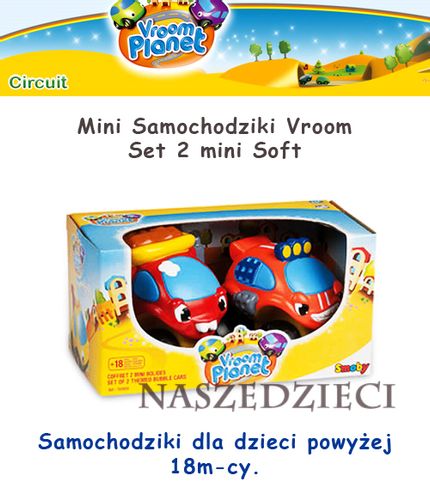 SMOBY 211124 MINI SAMOCHODZIKI VROOM SOFT na Arena.pl