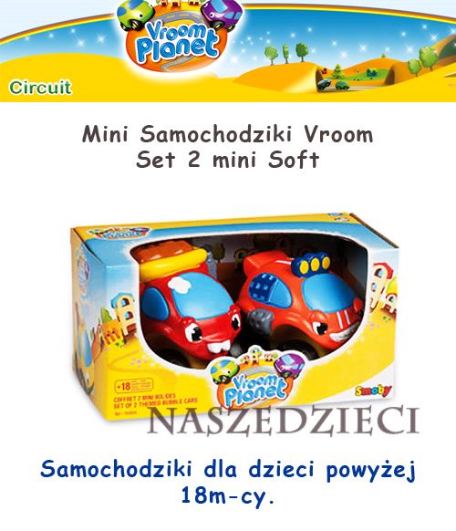 SMOBY 211124 MINI SAMOCHODZIKI VROOM SOFT zdjęcie 3