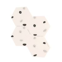 Ścianka wspinaczkowa sześciokątna 4x biała płyta + 20 białe/czarne uchwyty