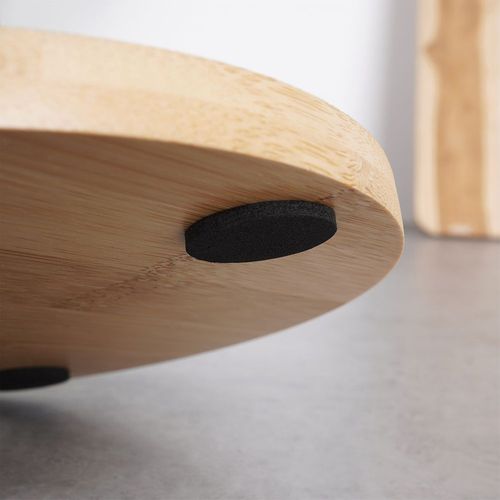 Stojak Kuchenny Czarny Metalowy Bambusowy na Ręcznik Papierowy Ręczniki na Arena.pl