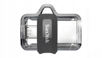 MAŁY pen-drive 128GB Sandisk Ultra-Dual USB3.0+micro KRÓTKI RADIA w AUCIE