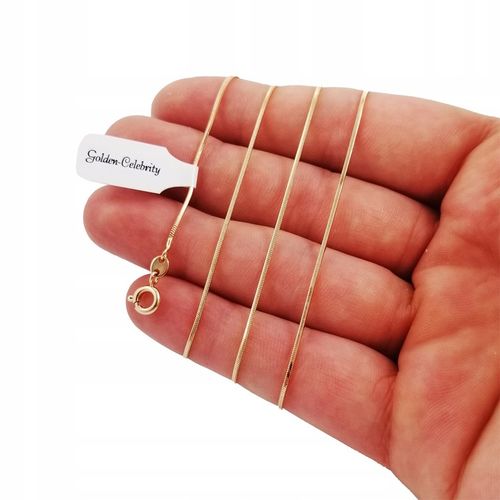 ŁAŃCUSZEK STAL CHIRURGICZNA, ZŁOTY, POZŁACANY SPLOT ŻMIJKA / LINKA / ŻYŁKA na Arena.pl