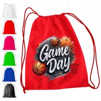 CZERWONY WOREK DO PRZEDSZKOLA SZKOŁY, NA WF - GAME DAY ZAWODY