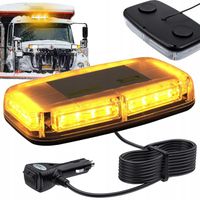 BELKA OSTRZEGAWCZA KOGUT LED MAGNES STROBOSKOP 48 LED 16 TRYBÓW NA DACH