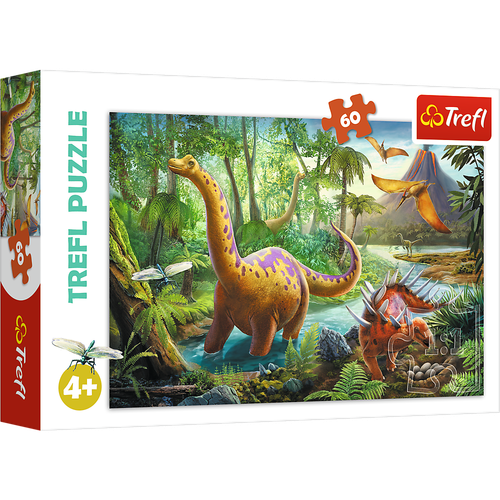 Puzzle - 60 - Wędrówka dinozaurów - Trefl 17319 na Arena.pl