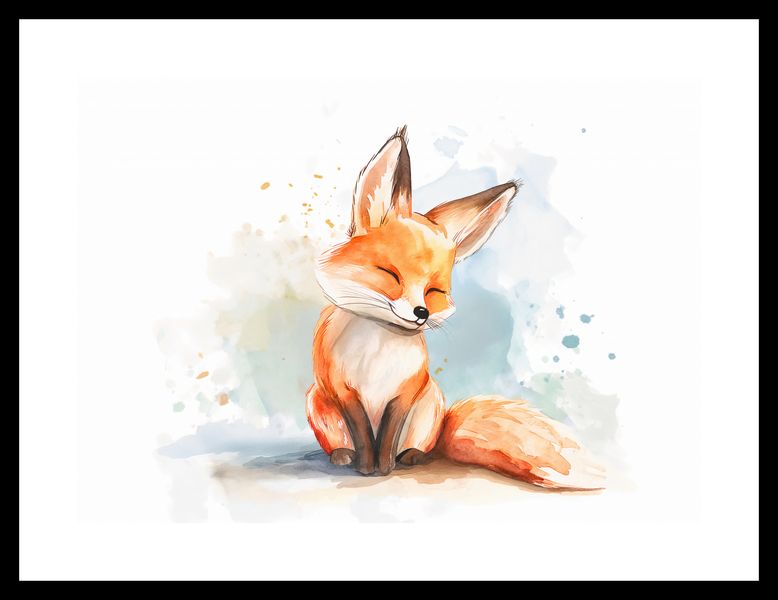 Plakat 35x25cm Zadowolony Lisek zdjęcie 3