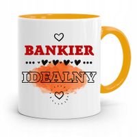 Dla Bankiera Kubek Żółty Na Prezent Na Urodziny Z Nadrukiem Ze Zdjęciem