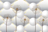 fototapeta GRAFIKA TŁO DMUCHAWCE KULE 3D 200x130