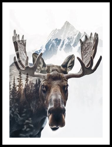 Plakat 40x55cm Łoś Duch Lasu na Arena.pl