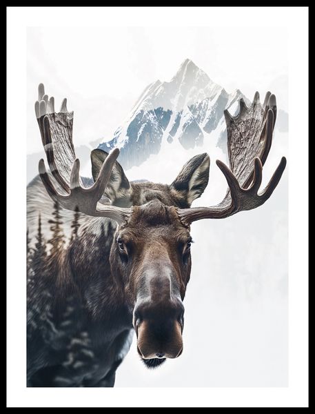 Plakat 40x55cm Łoś Duch Lasu zdjęcie 3