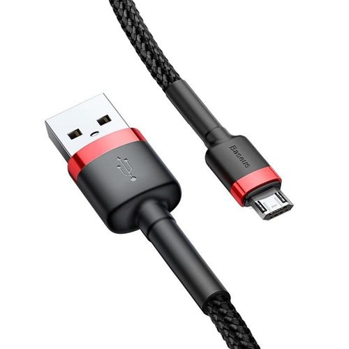 Kabel Micro USB Baseus Cafule 1.5A 2m (czerwono-czarny) na Arena.pl