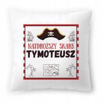 Poduszka Biała 40X40 Cm Dla Tymoteusza Dziecka Z Nadrukiem Ze Zdjęciem