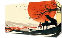 Obraz 30x20cm Pianistka