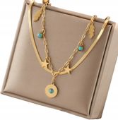 Złoty Naszyjnik Damski Pozłacany 18K Stal Chirurgiczna 316L