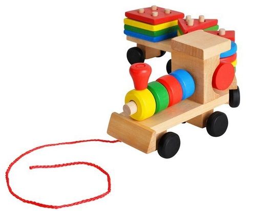 Pociąg drewniany - sorter na Arena.pl