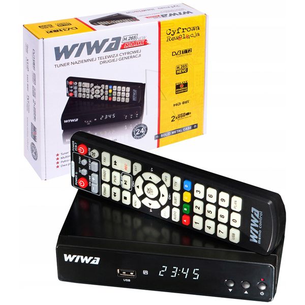 Tuner Dekoder Telewizji WIWA DVBT2 HEVC H.265 MAXX zdjęcie 1