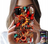 ETUI DO HUAWEI Y5P - SHE IS RARE, SŁONECZNIKI, KWIATY, MOTYLE