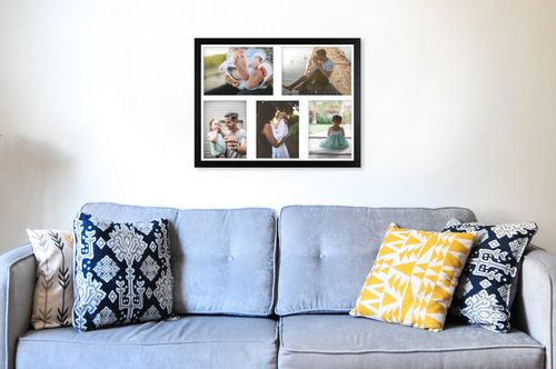 Ramka na 5 zdjęć Hekla 40x50x5 MDF galeria zdjęć czarny 1szt. na Arena.pl