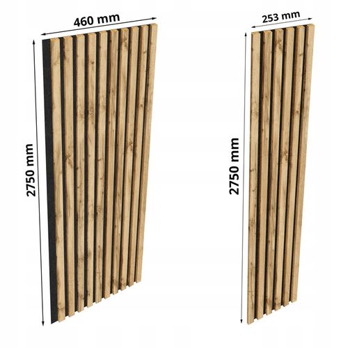 LAMELE NA FILCU 46x275 ŚCIENNE PANEL AKUSTYCZNE DĄB NATURALNY WOTAN INNE na Arena.pl