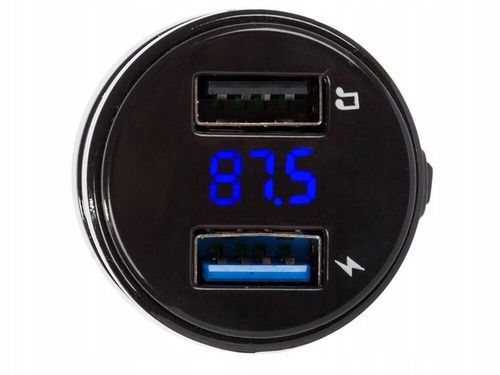 Transmiter Bluetooth FM MP3 + Ładowarka Samochodowa 2x USB czarny na Arena.pl