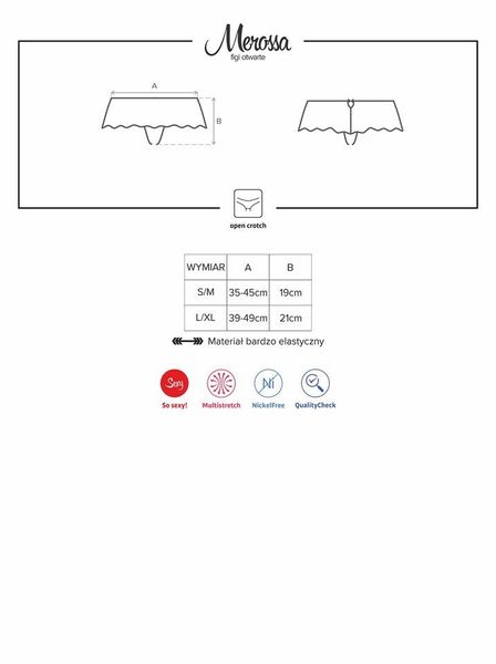 Otwarte Figi Damskie - Obsessive Merossa S/M zdjęcie 7